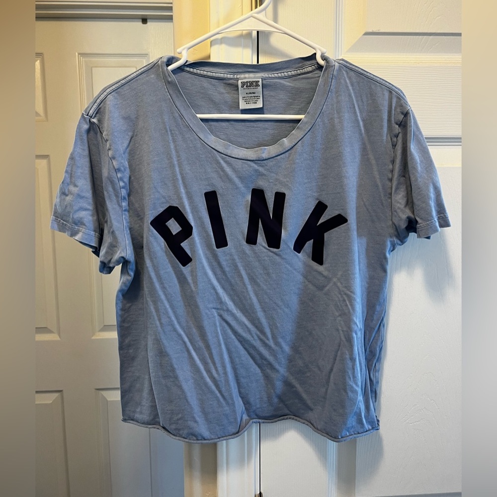 Blue colored PINK t-shirt